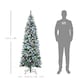 image 5 of HOMCOM 6FT Tall Prelit Pencil Slim Artificial Christmas Tree with Realistic Branches, 300 Colourful LED Lights and 618 Tips, Xmas Decoration, Green