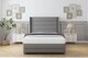 image 2 of Sloomy Sterling Pewter Dumfries Divan Bed Base No Drawers With 54 Inch Wingback Headboard & 12 Inch Matching Footboard | Grey | Pewter | King | 1