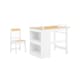 image 1 of SoBuy Kids Desk and Chair Set with 2 Storage Shelves and Paper Roll Holder, White/Natural, 31.4x19.6x25.1 in, 15.3 kg - KMB60-WN