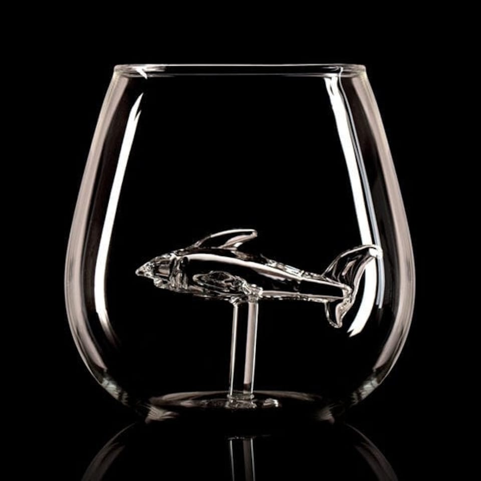 image 1 of Bar Bespoke Shark in A Glass 500ml - Transparent