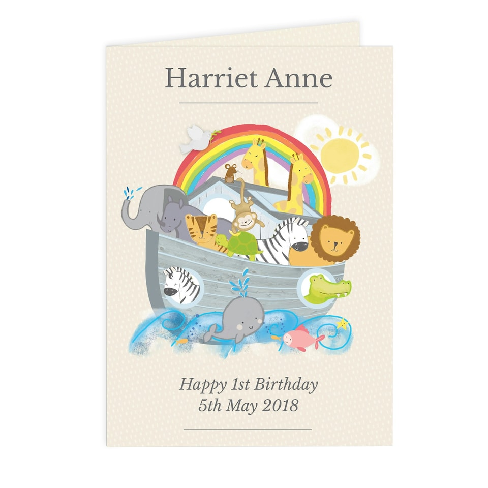 image 1 of Personalised Noah's Ark Card