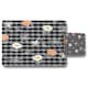 image 1 of blooming hand drawn orange and white flowers (Placemat & Coaster Set)