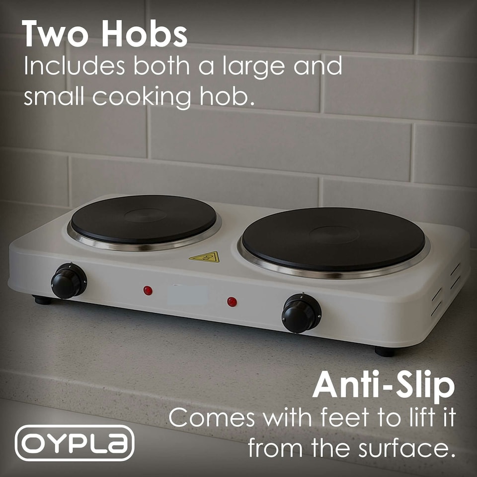 image 1 of Oypla 2.5Kw Electric Portable Kitchen Double Hot Plate
