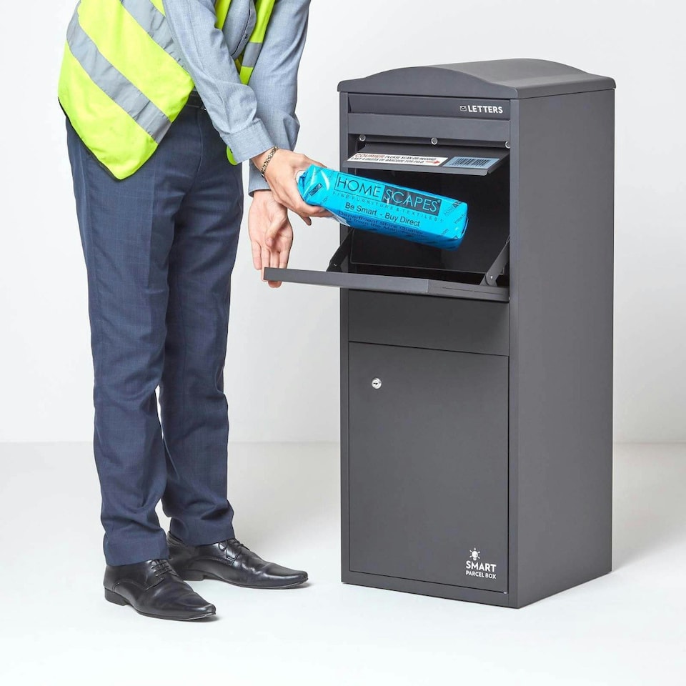 image 1 of SMART PARCEL BOX® Large Curved Top Front Access Dark Grey Grey