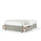 image 1 of Memory Maestro Memory Foam Seal Grey Naples Velvet 2 Drawer Divan Set Double