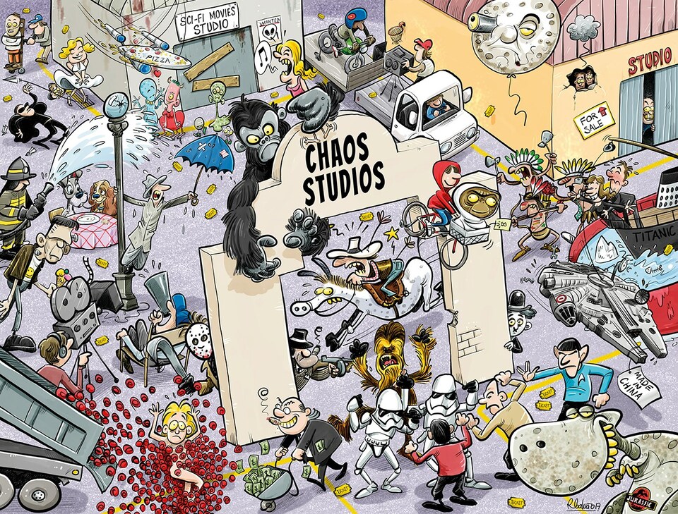 image 1 of Chaos at the Movies 1000 Piece Jigsaw Puzzles - Chaos no.9