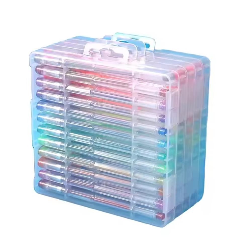image 1 of Pack of 60 Pastel Neon Glitter Gel Ink Pens