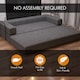 image 3 of Modern 3 Seater Sofa Bed Convertible Sofa to Bed Sherpa Fabric No Assembly Modern Living Room Furniture