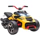 image 1 of AIYAPLAY Kids Electric Ride On Car, 12V Battery Powered Ride On ATV with MP3 Player, Horn, 2 Speeds, LED Lights, 3 Wheeler Electric Vehicle Toy Car for Boys & Girls Ages 3-8 | Yellow
