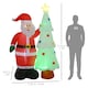 image 3 of Outsunny 7ft Christmas Inflatable Decoration Santa Claus and Christmas Tree