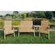 image 1 of Valley 4 Seat Set 1X2B 2XC Angled Tray - Timber - L100 x W310 x H95 cm - Fully Assembled - Set of Waterproof Cushions Included