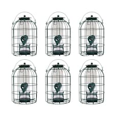 Pack of 6 Wild Bird Seed Feeder Cage with Squirrel Guard
