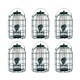 image 1 of Pack of 6 Wild Bird Seed Feeder Cage with Squirrel Guard