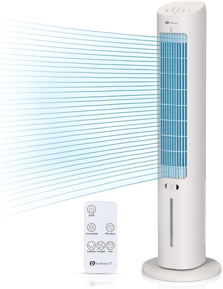 image 1 of Air Cooler | 3L Portable Evaporative Air Cooler | Ice Packs & Remote | white