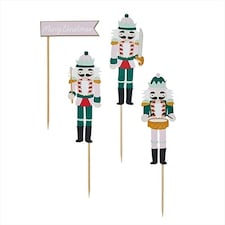 Nutcracker Christmas Cake Topper Set