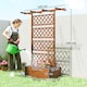 image 3 of Outsunny Wooden Trellis Planter, Raised Garden Bed for Climbing Plants, Natural