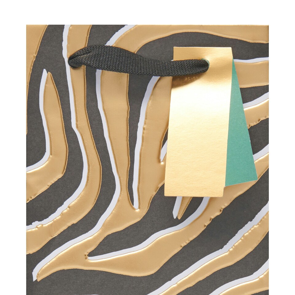 image 1 of Multipack of 3 Bottle Gift Bags | Party Bags for Presents | Birthdays/Thank You | For Her/Friend | Animal Print Design Gold