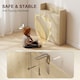 image 5 of HOMCOM Folding Dining Table, Kitchen Table with Shelves