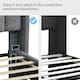 image 5 of Yaheetech 150 cm W × 200 cm L Upholstered Bed Frame with Wing Side Light Grey