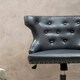 image 4 of Interiors by Premier Black Leather‑Effect Office Chair, Tufted Wingback Seat with Studded Trim, Height‑Adjustable Swivel Chair Black