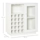 image 3 of HOMCOM Sideboard Wine Cabinet Cupboard Glass Door, Glass Holder & Wine Rack