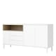 image 3 of Roomers Sideboard 3 Drawers 3 Doors in White and Oak