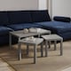 image 2 of URBNLIVING Wooden Nesting Stacking Tables Set Of 3 | Multi | Cedar Grey | 3