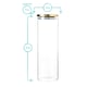image 3 of Argon Tableware Glass Storage Jars - Gold Lid - 2 Litre - Modern Round Scandi Organisation Container Glass Jar - Set of 6