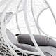 image 5 of Interiors by Premier Cut Out Sides White Hanging Chair with Round Base, Comfortable Seating Swing Chair, Easy to Clean Chair