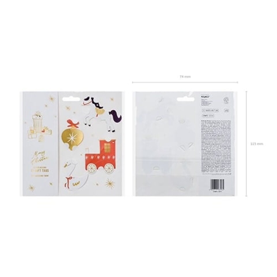 image 1 of Christmas Horse, Train and Swan Gift Tags - Pack of 12