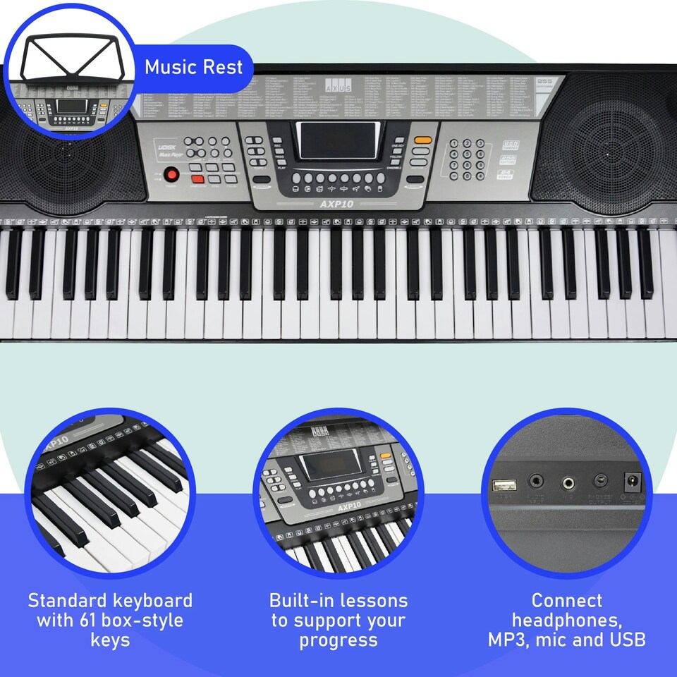 image 1 of Axus AXP10 Portable Keyboard