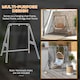 image 5 of Outsunny Hammock Chair Stand Metal Frame Hammock Stand Only, Black | Black