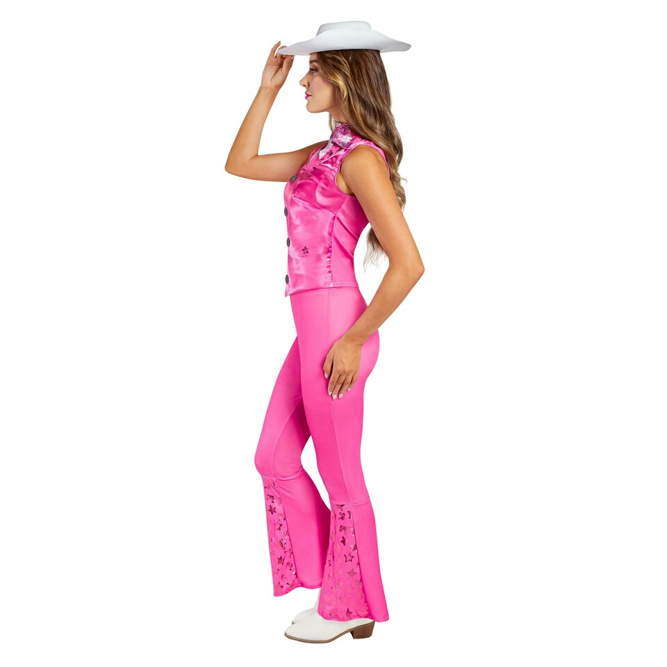 image 1 of Barbie Womens/Ladies Cowgirl Costume Set - Pink/Silver/White - XS XS
