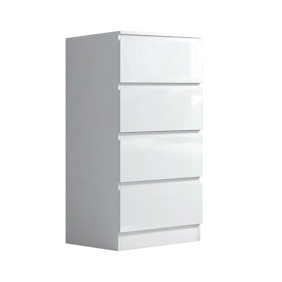 image 1 of FWStyle Stora 4 Drawer Chest of Drawers - White Gloss Front
