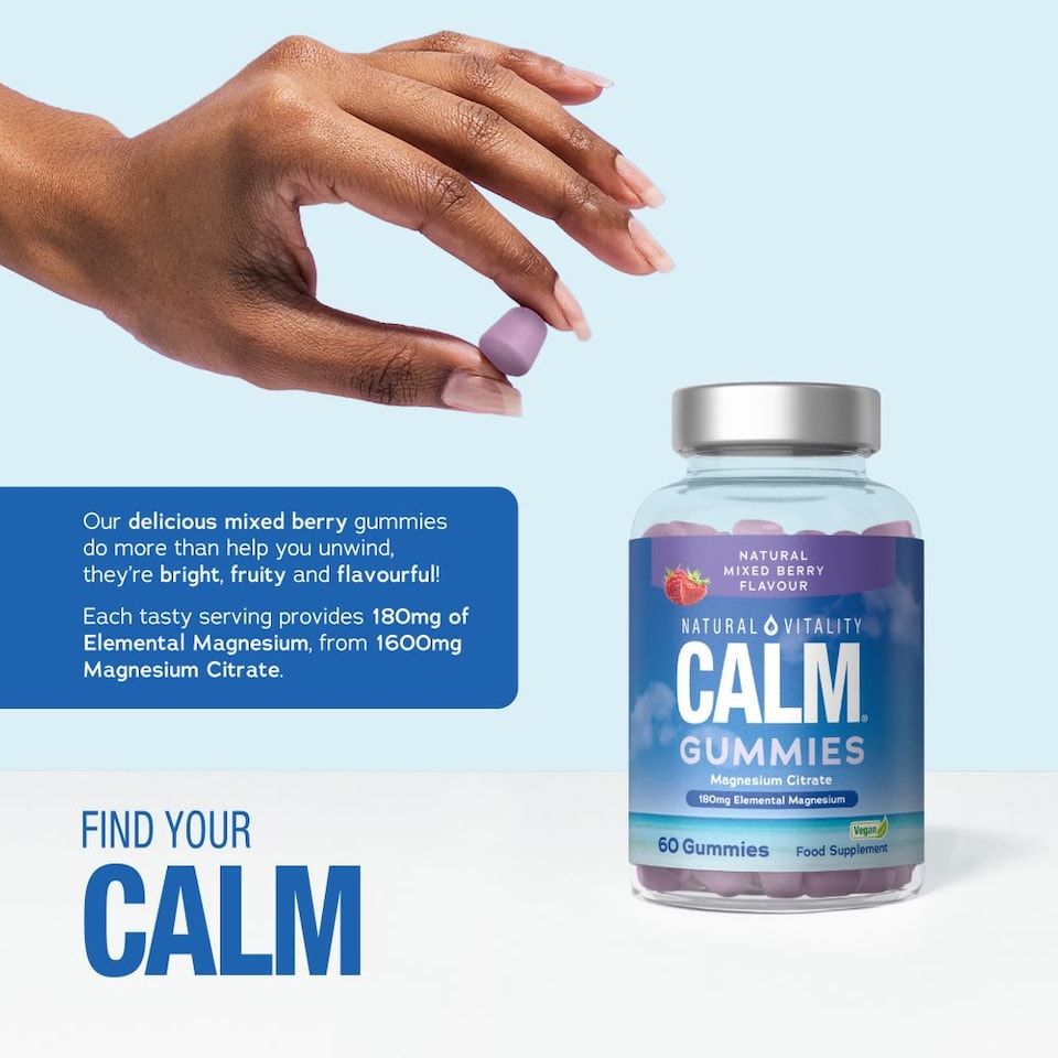 image 1 of Natural Vitality CALM Magnesium Citrate Gummies 1600mg | 60 Count