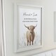 image 3 of Personalised Highland Cow White Poster Frame White | One Size
