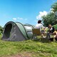 image 2 of Outsunny Camping Tent Dome Pop-up Tent  with Windows for 4-5 Person Dark Green