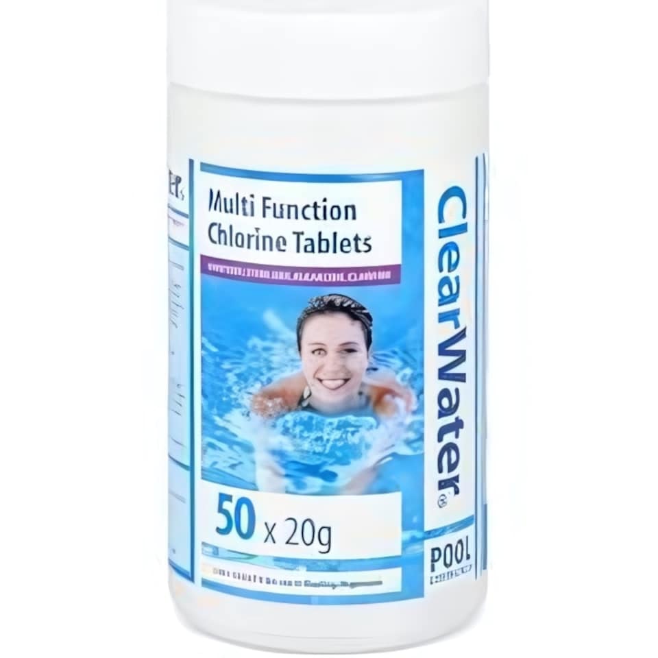 image 1 of Bestway Clearwater Multifunction Chlorine Tabs 1kg 50 X 20g - White