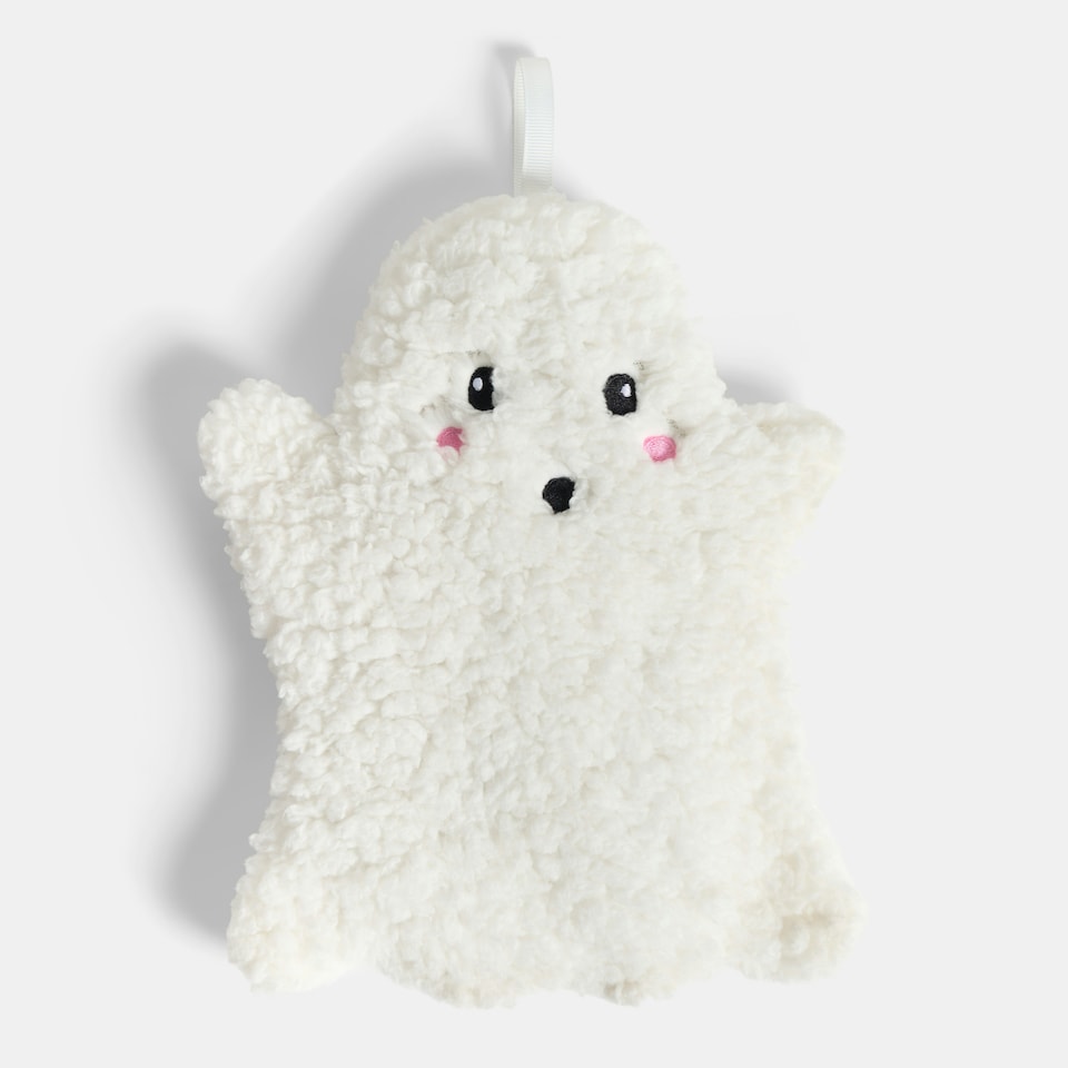 image 1 of OHS Ghost Halloween Autumnal Soft Plush Cosy Winter Warm Decor Microwavable Hottie Pad - Cream