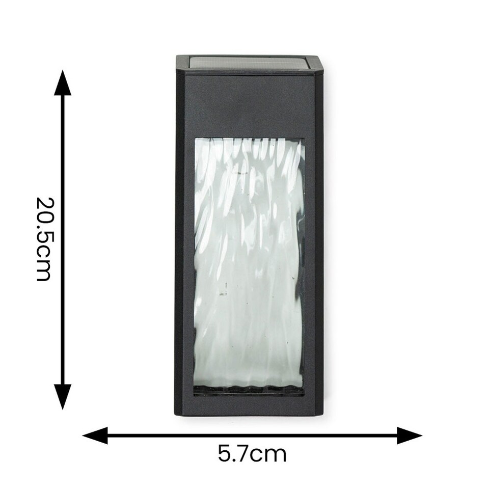 image 1 of ValueLights Set of 4 Multi-Function Wall/Fence Solar Lights | Black