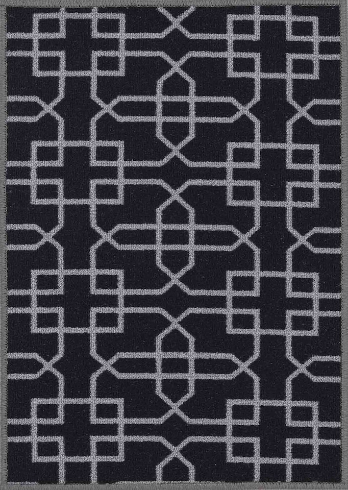image 1 of Machine Washable Cubed Trellis Design Anti Slip Doormats -