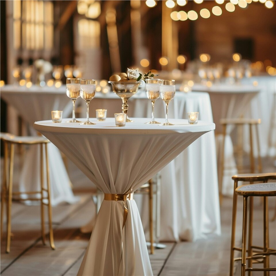 image 1 of Yaheetech Adjustable Pub Round Table