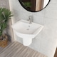 image 3 of Balterley Spirit Square Ceramic Basin and Semi Pedestal - Balterley | White | White