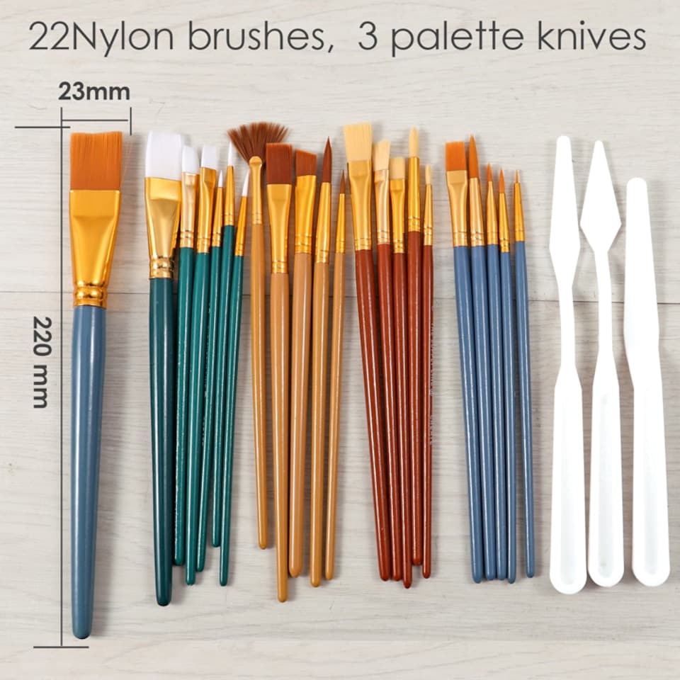 image 1 of Drum of 25 Assorted Artist Brush Set