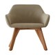 image 1 of Interiors by Premier Stone Fabric Chair With Wood Legs, Backrest Dining Chair, Space-Saving Office Accent Chair