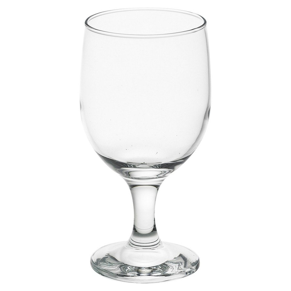 image 1 of 335ml Clear Footed Stemmed Beer Glasses Set of 6