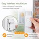 image 3 of Nedis Wireless Doorbell, Battery Powered Cordless Door Chime Kit with 300m Range, 36 Chimes, Blue LED and 80dB Volume - White