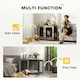 image 4 of PawHut Dog Crate Furniture, End Table for Large Dogs w/ Cushion