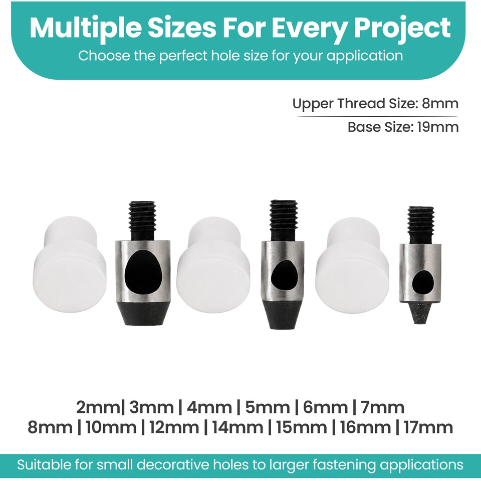 image 1 of 5mm Multi-Layer Hole Cutter Punch Die Tool with Plastic Base