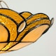 image 1 of ValueLights Tiffany Amber Jewelled Glass Uplighter Lamp Shade Multi